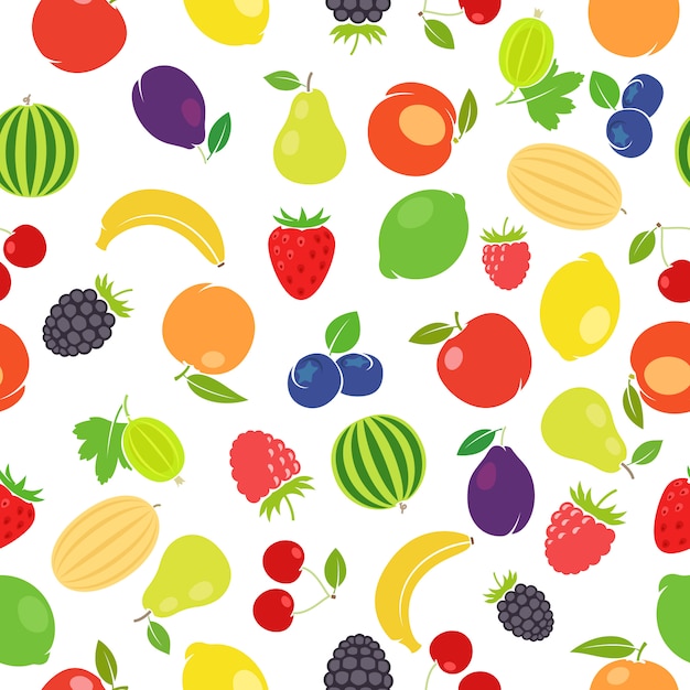 Patrón de colores de frutas