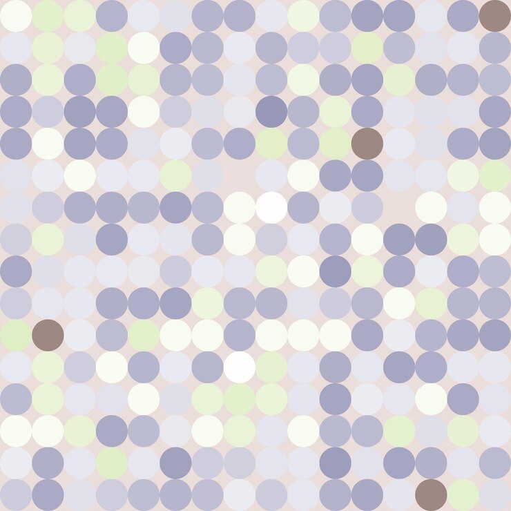 Vector patrón de colores geométricos abstractos sin fisuras con círculos, puntos. fondo de vector en colores suaves para su diseño
