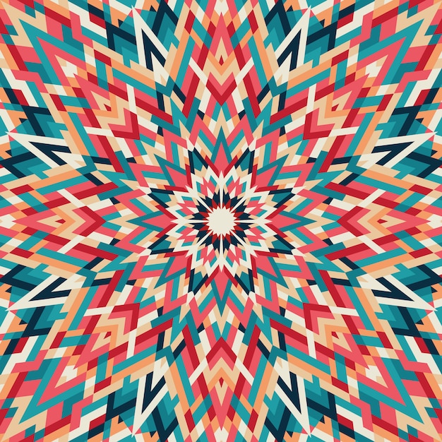 Patrón de colores geométricos de caleidoscopio. Fondo abstracto