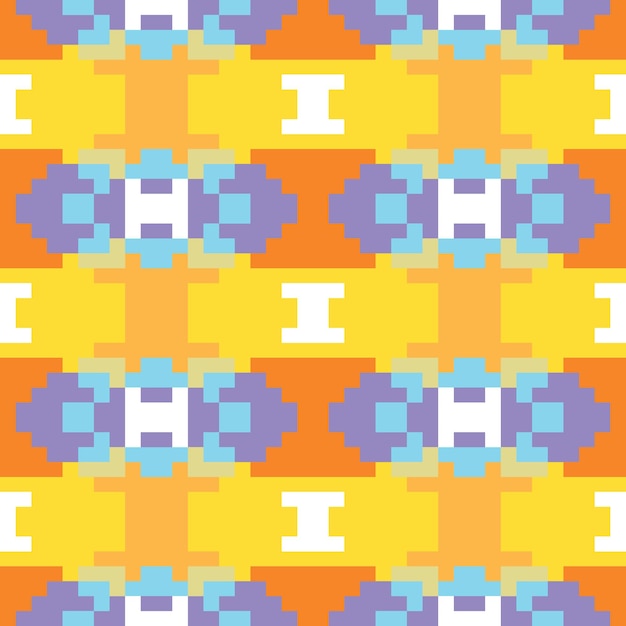 patrón de colores minimalista de píxeles sin costuras