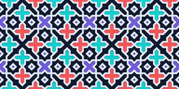 Patrón de colores ornamentales islámicos sin fisuras