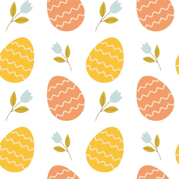 patrón en colores pastel diseño retro huevos de Pascua símbolo de Pascua elementos vectoriales decorativos