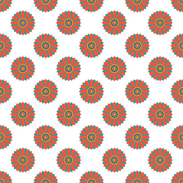 Patrón de colores transparente con mandala