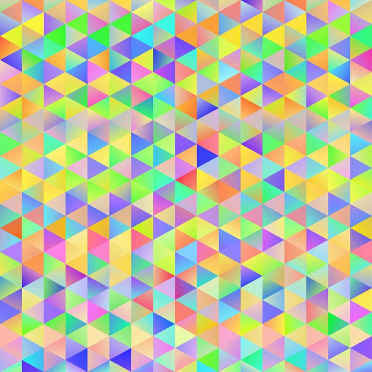 Vector patrón de colores con triángulos caóticos