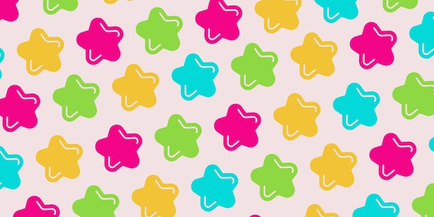 patrón colorido sin costuras estrellas fondo diseño lindo para estandarte de cartel