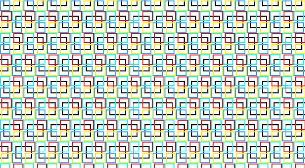 un patrón colorido de cuadrados en un fondo blanco