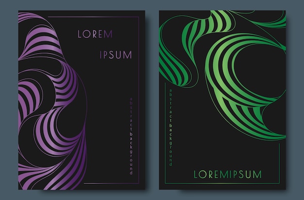 Patrón colorido de líneas onduladas plantilla para diseño de interiores embalaje redes sociales Una idea para el diseño creativo