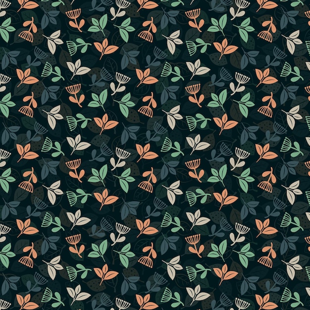 un patrón colorido con mariposas y flores