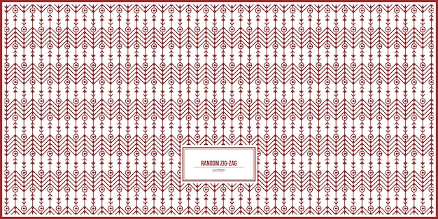 patrón de combinación de línea y círculo en zigzag