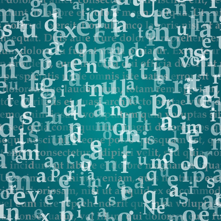 Vector el patrón compuesto por letras ilustración vectorial