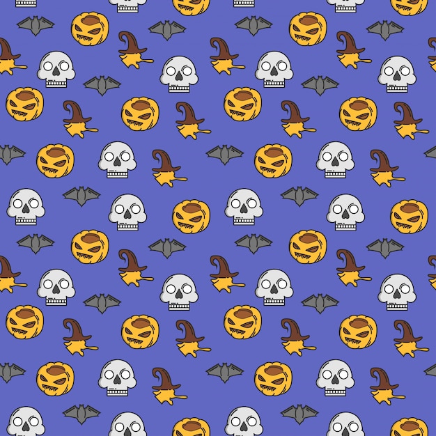 Patrón continuo de halloween
