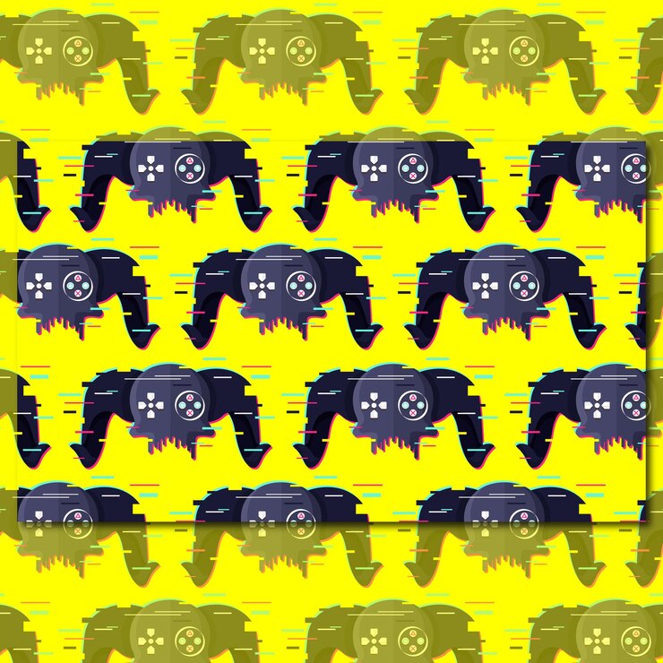 Vector patrón de controlador de juegos