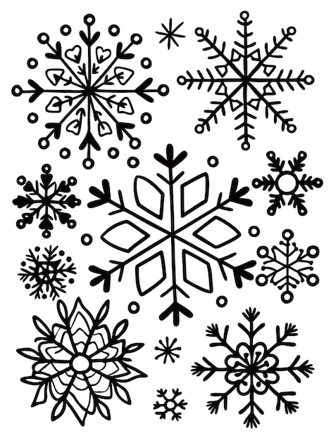 patrón de copo de nieve con copos de nieve y copos de Nieve