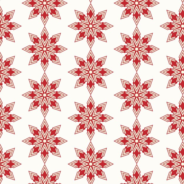 Patrón de copo de nieve de poinsettia geométrico transparente sobre fondo aislado.