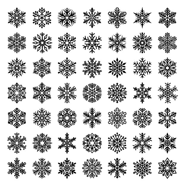 patrón de copo de nieve sobre un fondo blanco