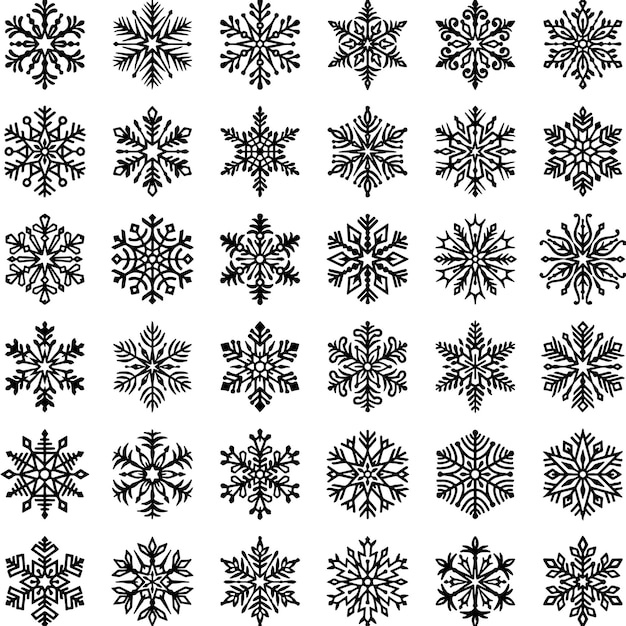 patrón de copo de nieve sobre un fondo blanco