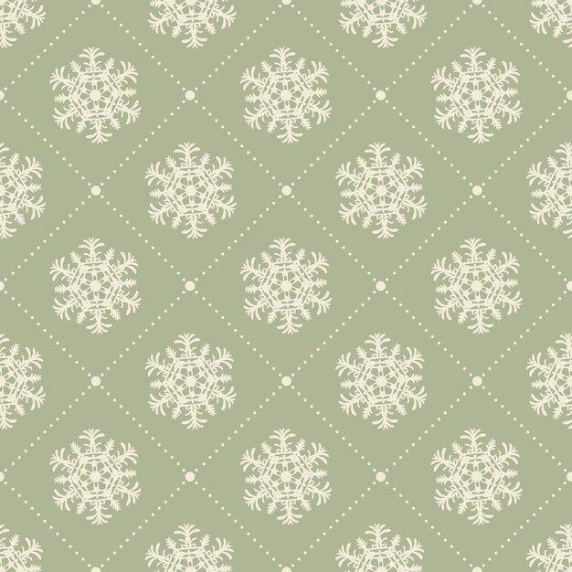 Patrón de copos de nieve para el fondo de invierno. Ilustración de estilo creativo y retro.