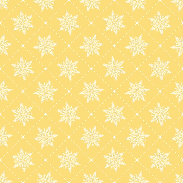 Patrón de copos de nieve para el fondo de invierno. Ilustración de estilo creativo y retro.