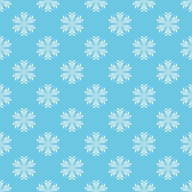 Patrón de copos de nieve para el fondo de invierno. Ilustración de estilo creativo y retro.