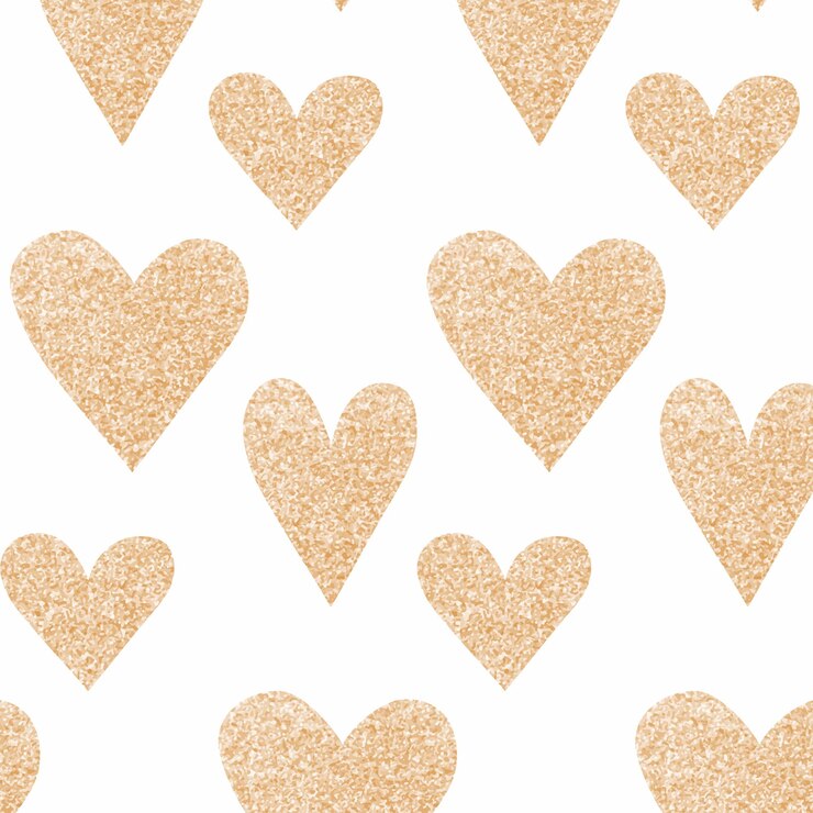 patrón de corazón dorado para los amantes