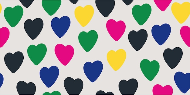 Patrón de corazón Minimalista de moda Abstracto patrón sin costuras