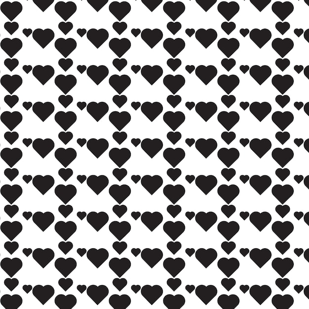 patrón de corazón negro conjunto de corazones corazones rojos y negros