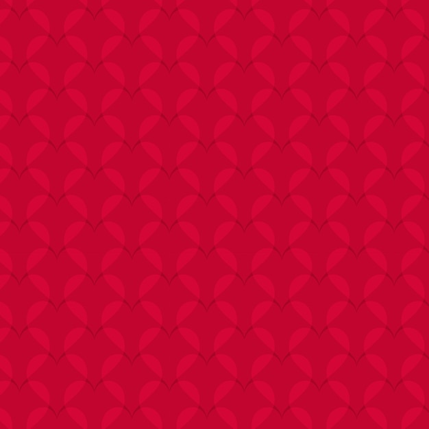 Patrón de corazones abstractos en fondo rojo