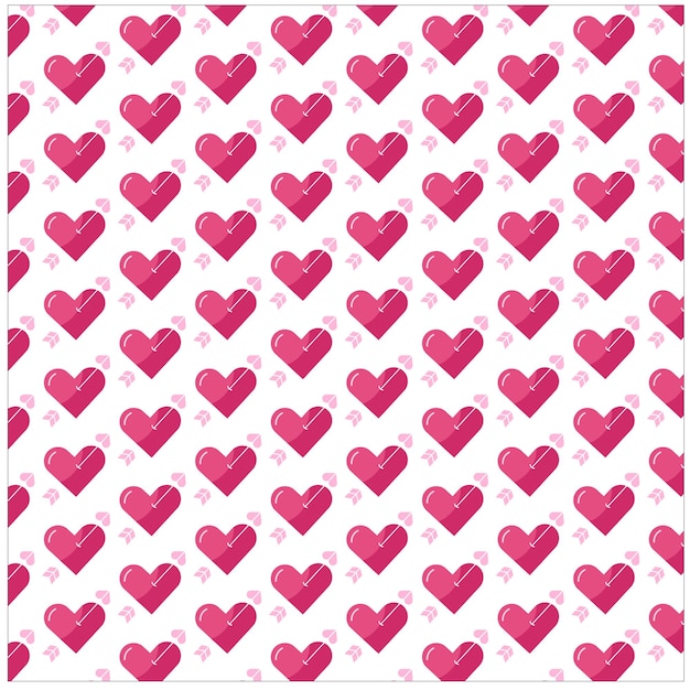 Patrón de corazones de color rosa