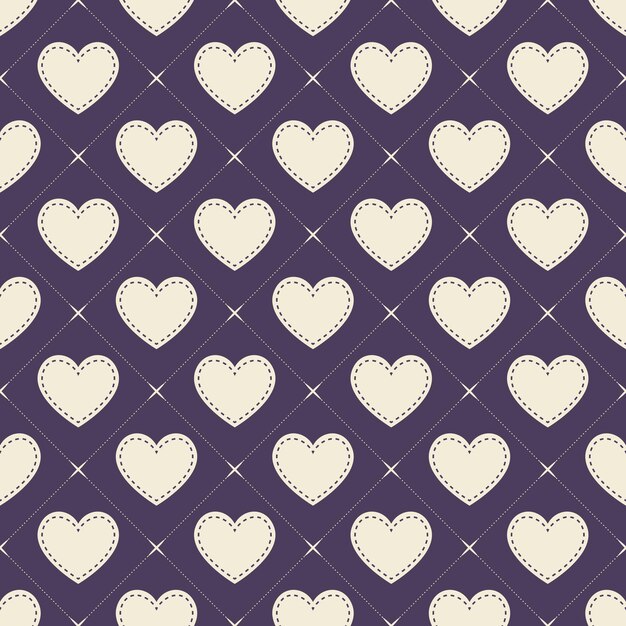 Patrón de corazones de colores. Fondo del día de San Valentín para la plantilla de vacaciones. Ilustración de estilo creativo y de lujo.