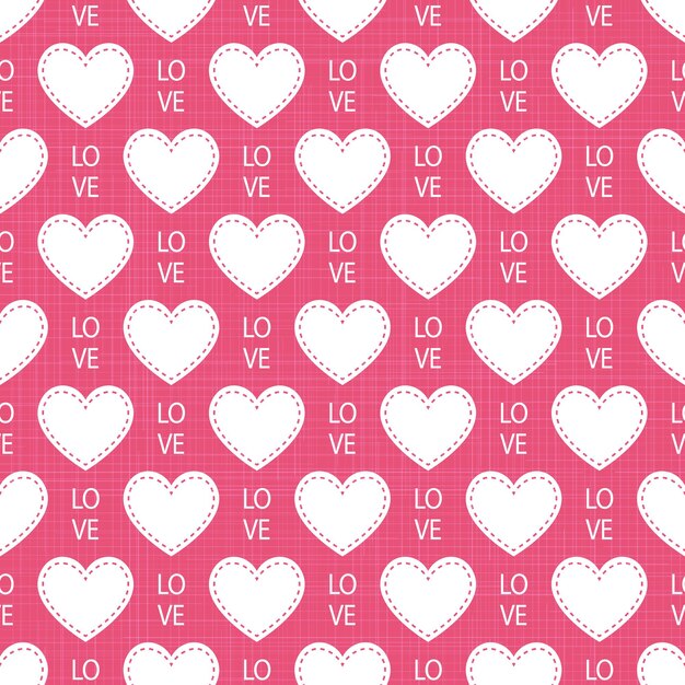 Patrón de corazones de colores. Fondo del día de San Valentín para la plantilla de vacaciones. Ilustración de estilo creativo y de lujo.