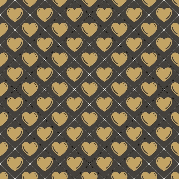 Patrón de corazones de colores. Fondo del día de San Valentín para la plantilla de vacaciones. Ilustración de estilo creativo y de lujo.