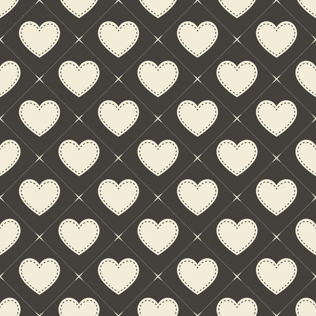 Patrón de corazones de colores. Fondo del día de San Valentín para la plantilla de vacaciones. Ilustración de estilo creativo y de lujo.