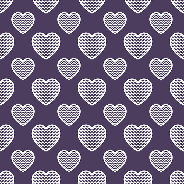 Patrón de corazones de colores con forma geométrica. Fondo del día de San Valentín para la plantilla de vacaciones. Ilustración de estilo creativo y de lujo.