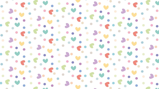 El patrón de los corazones coloridos