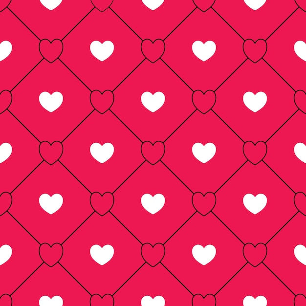 Patrón de corazones sin costuras