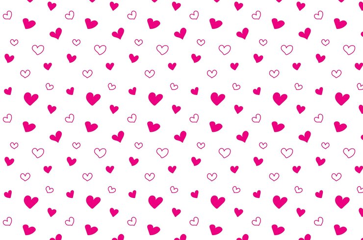 Vector patrón de corazones día de san valentín fondo de corazones dibujado a mano