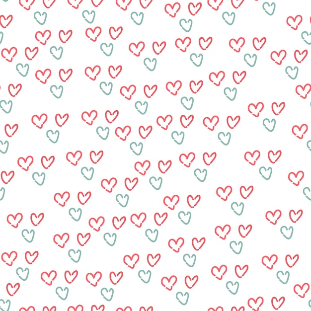 Patrón con corazones