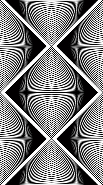 Patrón sin costura abstracto ilusorio en blanco y negro con figuras geométricas. Fondo simple simétrico vectorial.