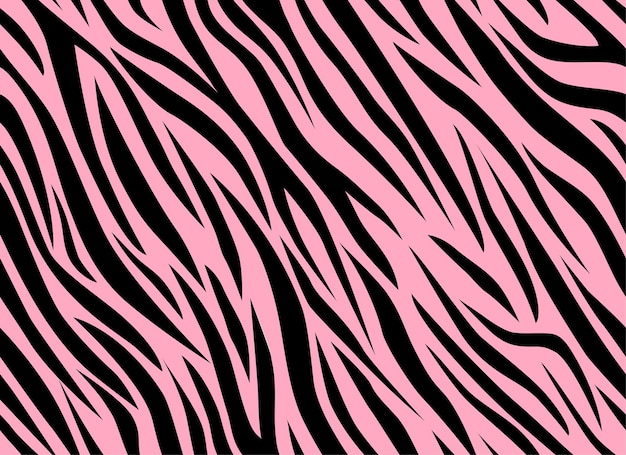 Vector patrón sin costura abstracto rosa cebra rayas de colores que repiten el fondo impresión vectorial para fa