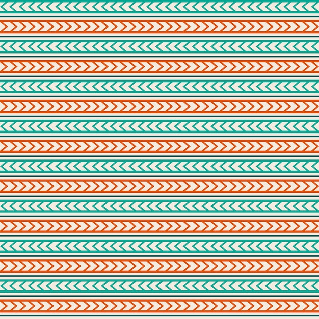 Patrón sin costura boho étnico vectorial en estilo maorí Borde geométrico con elementos étnicos decorativos Patrón horizontal de colores pastel