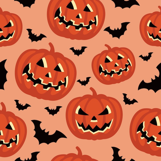 patrón sin costura de calabaza