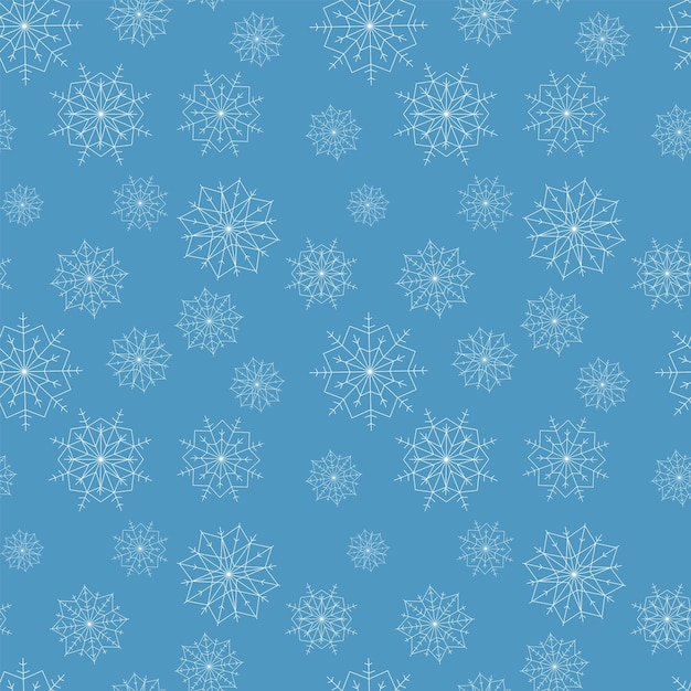 Patrón sin costura con copos de nieve Fondo sin costura Impresión navideña ideal para envolver telas textiles papel pintado Ilustración vectorial