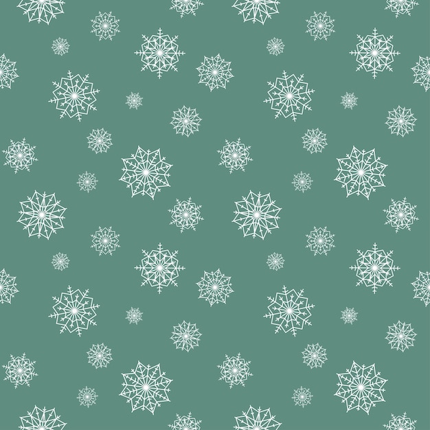 Patrón sin costura con copos de nieve Fondo sin costura Impresión navideña ideal para envolver telas textiles papel pintado Ilustración vectorial