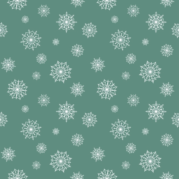 Vector patrón sin costura con copos de nieve fondo sin costura impresión navideña ideal para envolver telas textiles papel pintado ilustración vectorial