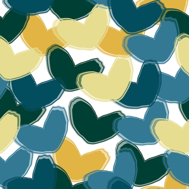 Patrón sin costura Corazones multicolores