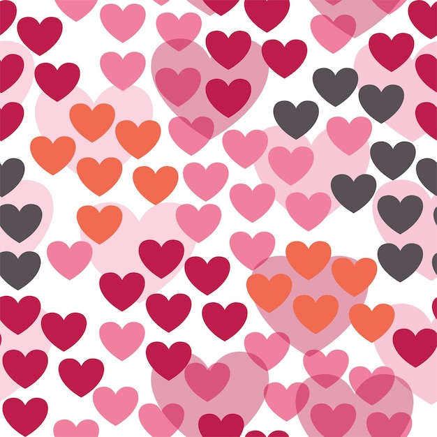 Patrón sin costura Corazones multicolores