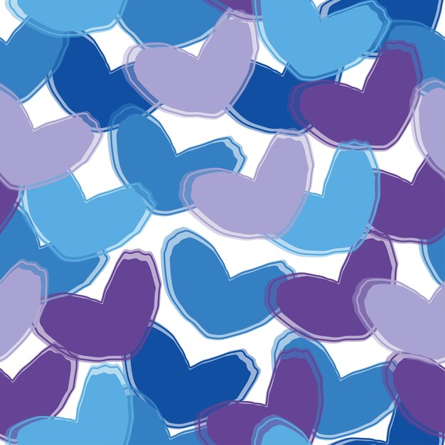 Patrón sin costura Corazones multicolores