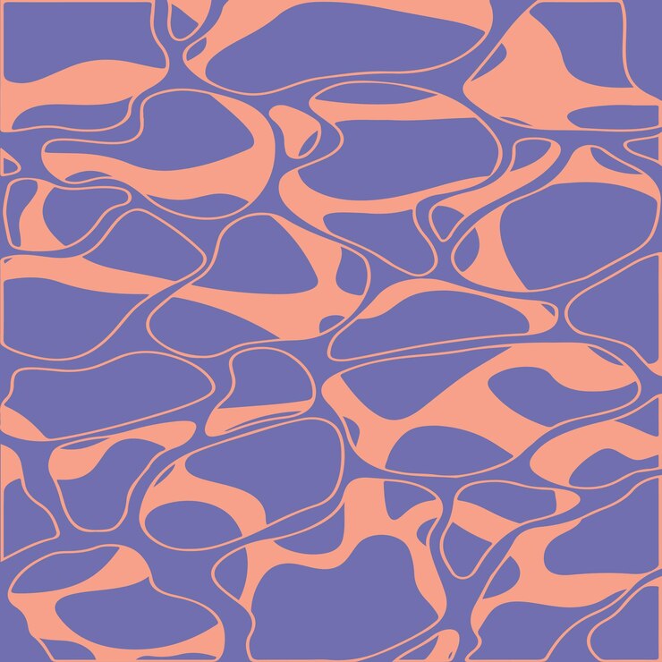 Patrón sin costura geométrico abstracto Formas redondas curvas Anillos dibujados en contorno Ornamen moderno simple