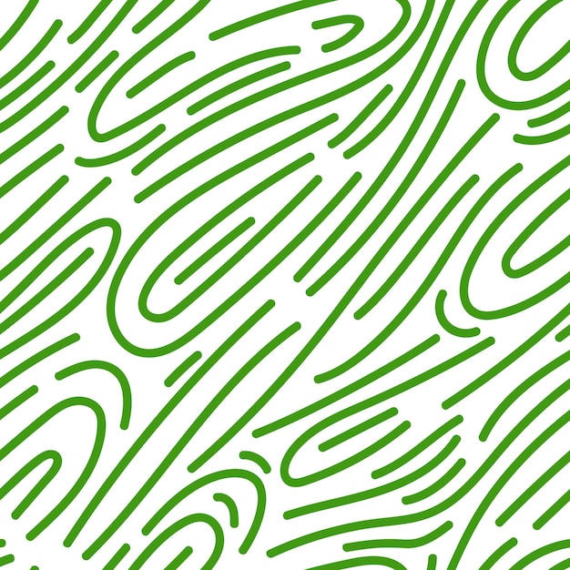 Patrón sin costura lineal verde a mano alzada Estilo Doodle Fondo de pantalla sin fin de línea dibujada a mano