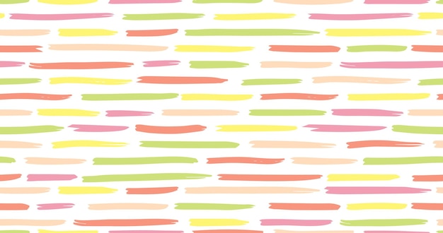Patrón sin costura de trazos pequeños Textura de líneas punteadas Candi color de chocolate Vector hatching doodle formas orgánicas Trazos de líneas cortas Pincel dibujado a mano trazos aleatorios Diseño de impresión retro de moda Ilustración